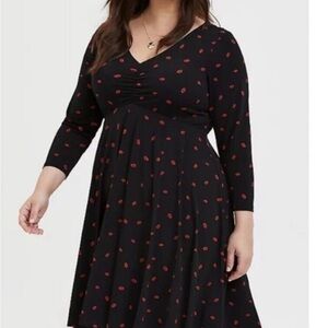 Torrid skater dress kiss print.